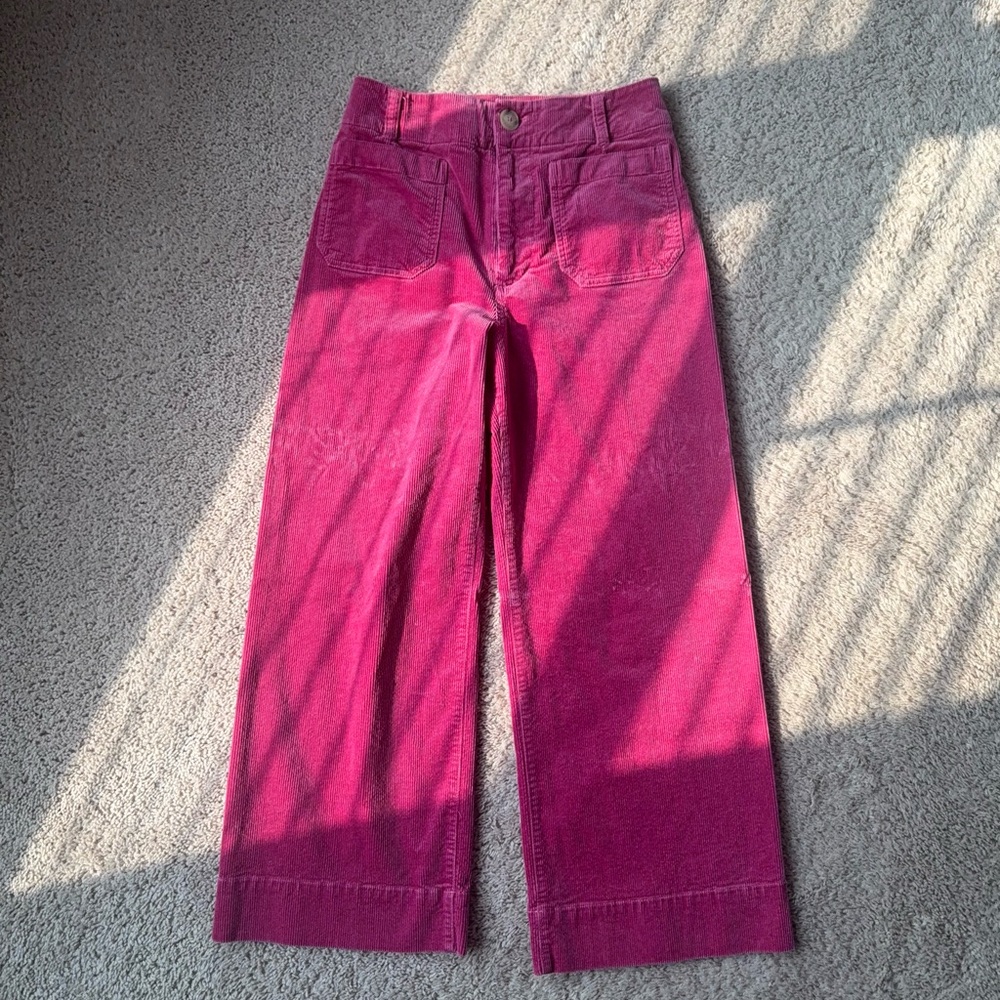 Anthropologie Pink Cropped Pants Tailored Design